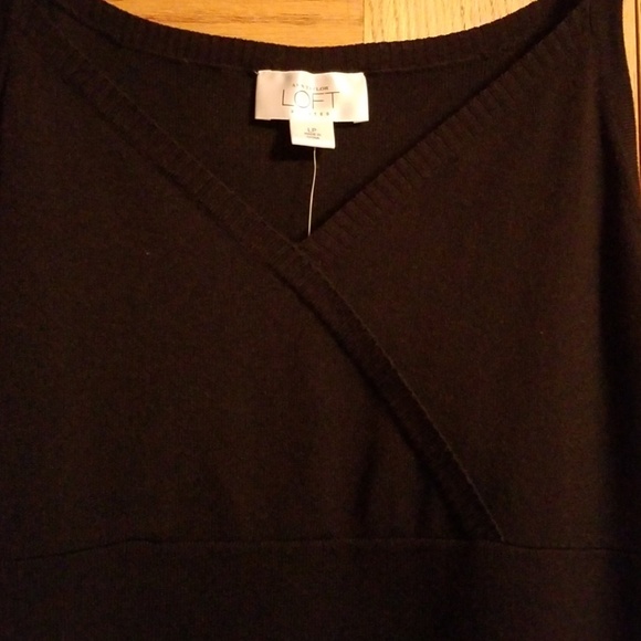 LOFT-Black spaghetti string lightweight sweater - Picture 4 of 5
